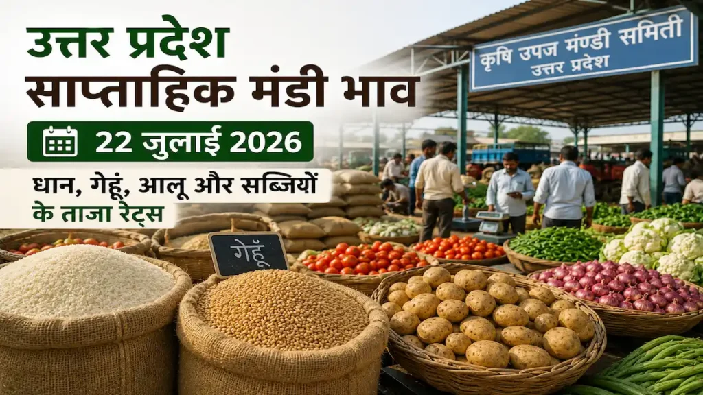 उत्तर प्रदेश साप्ताहिक मंडी भाव 22 जुलाई 2026
